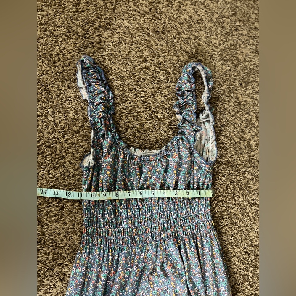 Urban Outfitters Small Blue Mini Floral Print Jersey Dress - Picture 5 of 6